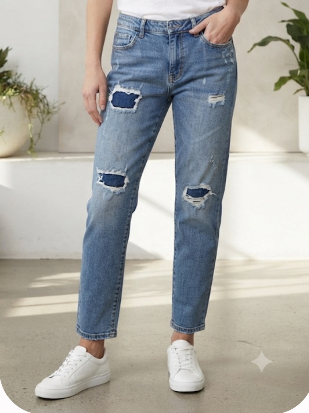 BULLHEAD DENIM Boyfriend Distressed Jeans Size 3